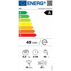 AEG LR76XU964 7000 Serie Prosteam - Wasmachine - Universaldose - A klasse - 9 Kg - Stoomfunctie