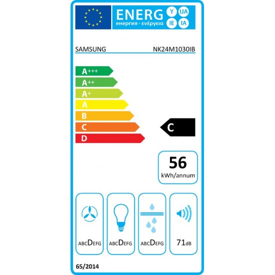 Samsung NK24M1030IB/UR Onderbouw Zwart 392 m³/uur C