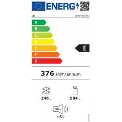 LG LGGMW765STGJ Meerdeurskoelkasten | 750 LI Geïntegreerde waterdispenser | Deurkoeling™ | E