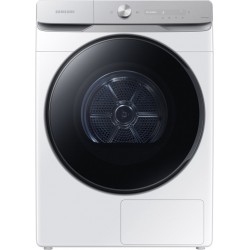 Samsung DV16DG8600BW, Vrijstaand, Voorbelading, Warmtepomp, Wit, Draaiknop, Links