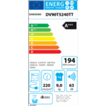 Samsung Warmtepompdroger DV90T5240TW - Afbeelding 2