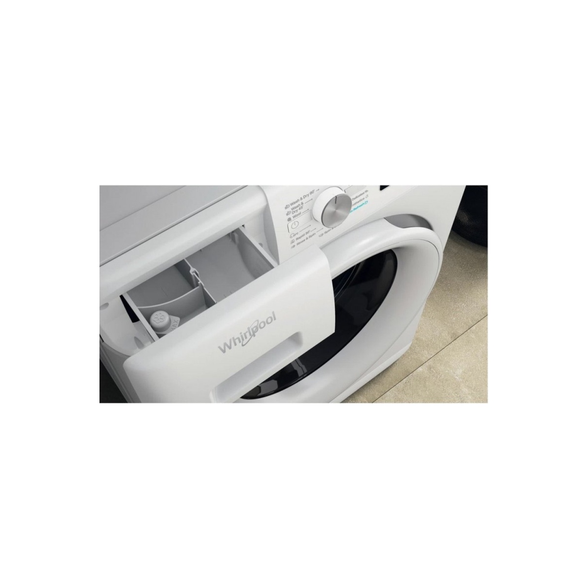 FFD9469EBVBE3-1000x1000w whirlpool ffd9469ebvbe - wasmachine - a klasse - voorbelading - 9 kg - 1400 toeren - wit - afbeelding 4