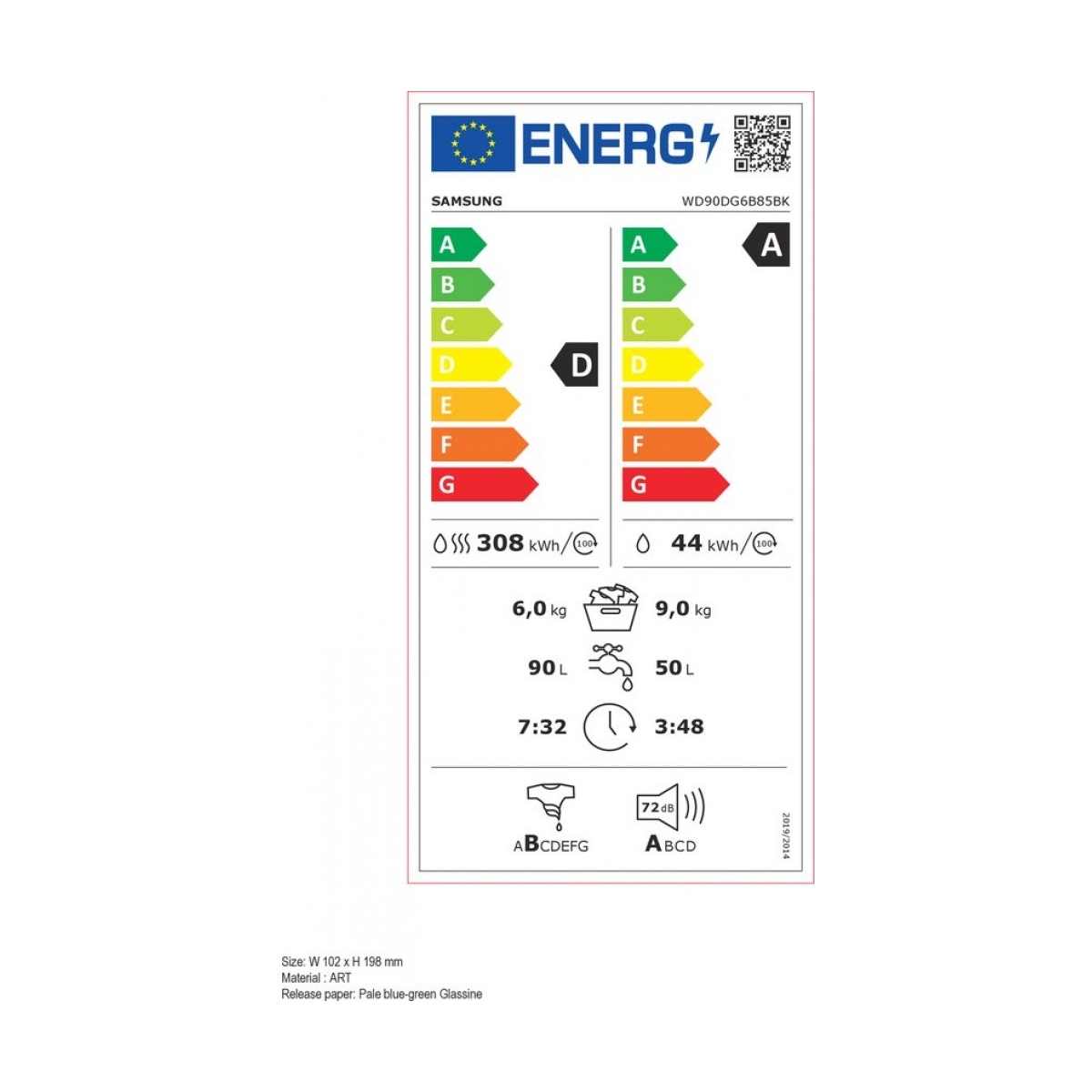 samsung ai wash was-droogcombinatie 6000-serie wd90dg6b85bk - afbeelding 2