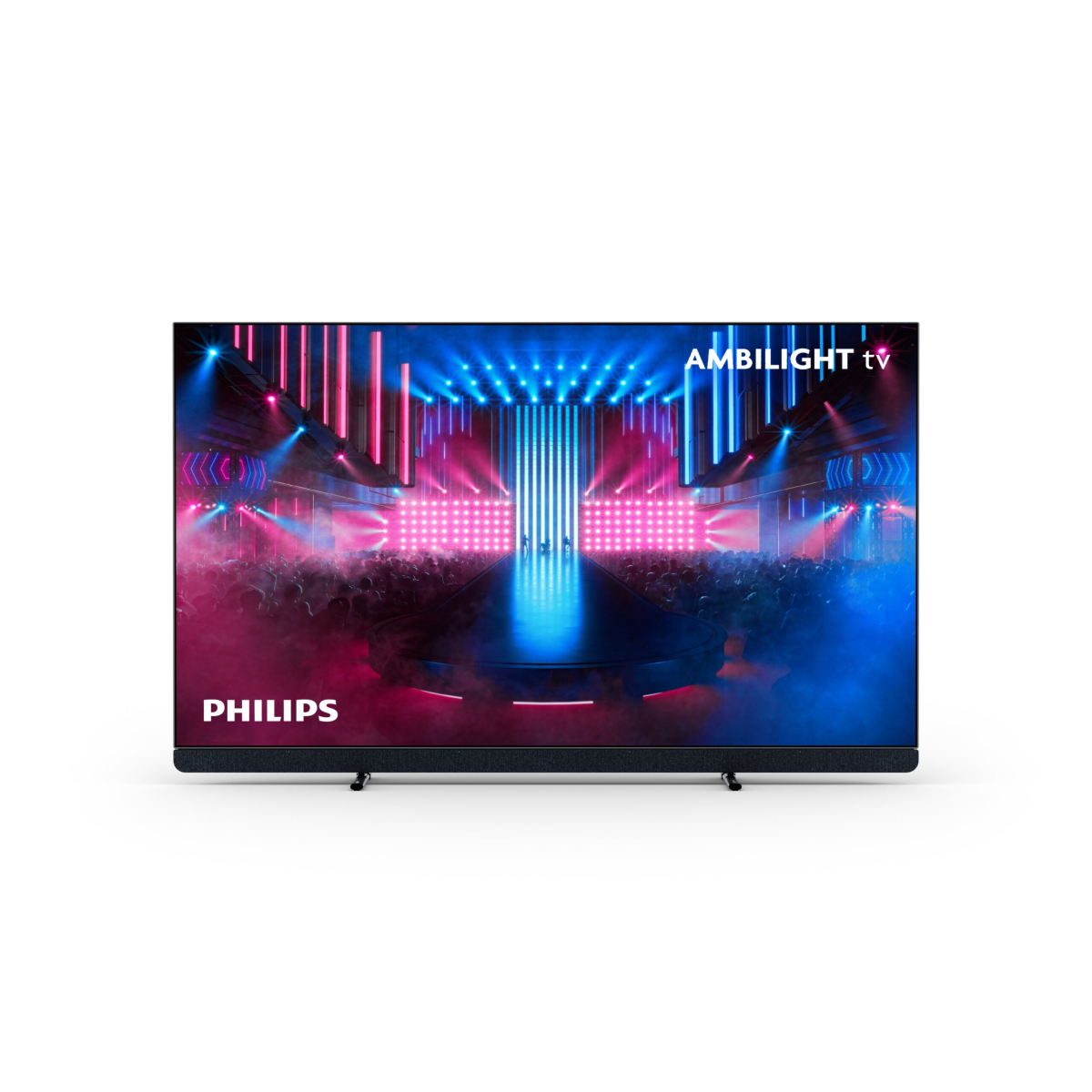 image 77 inch uhd oled android 12 google tv 120hz ambilight 4 p5 ai intelligent sound by b&w - 81w rms 4 hdmi 2.3 vrr g-sync compatible freesync p 3