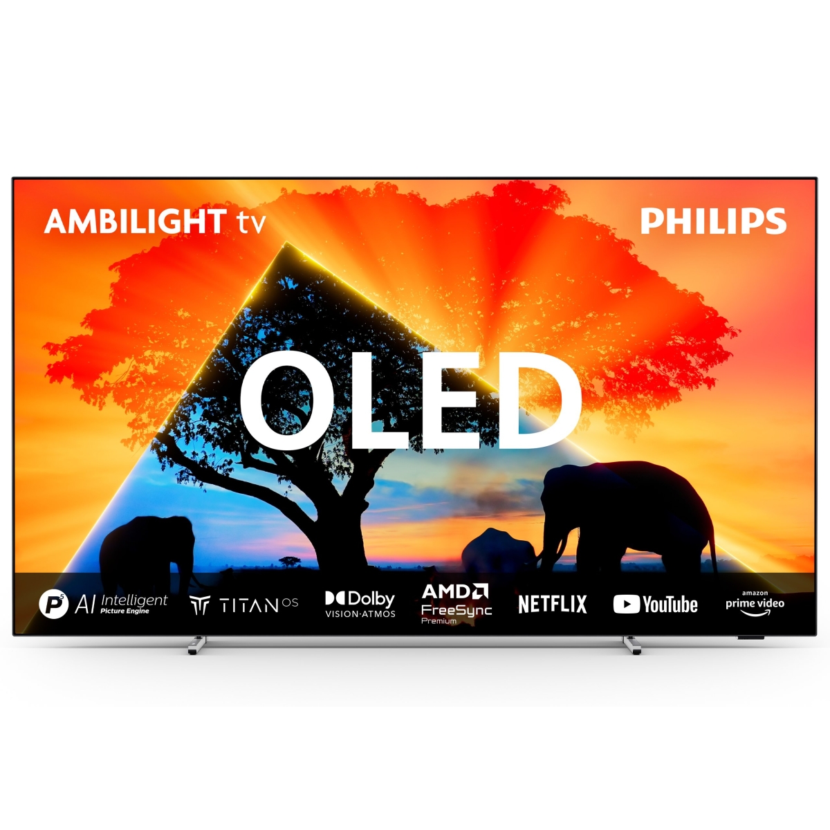 image 55" uhd | 4k ambilight tv i p5 ai perfect picture engine | titan os smart platform | dolby vision and dolby atmos 0