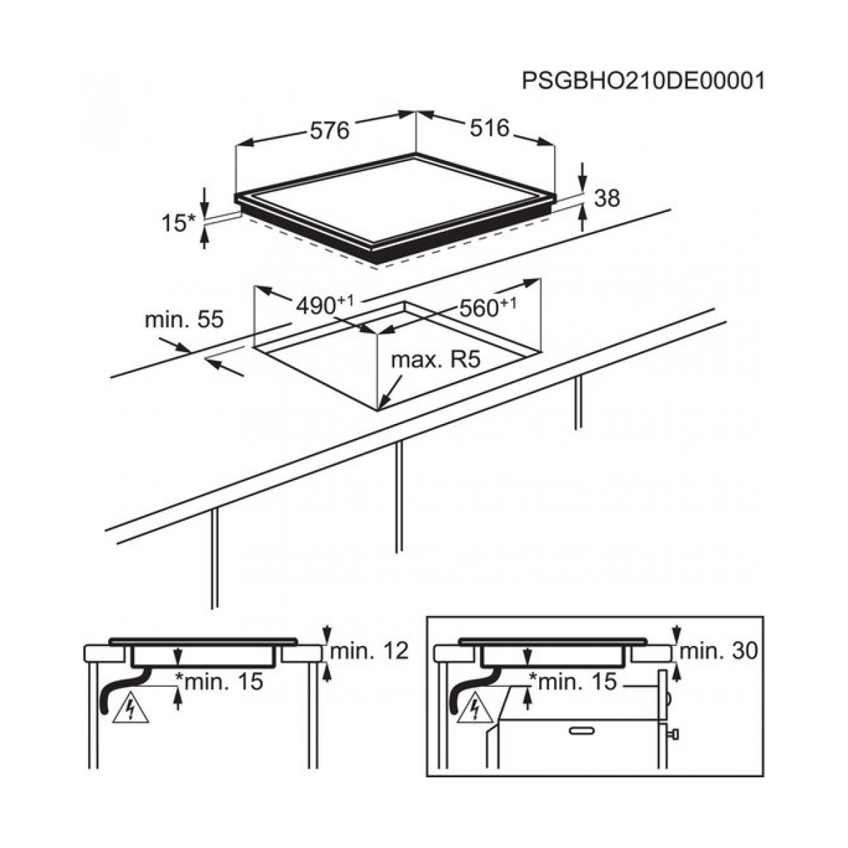 aeg hk634060xb 3000 serie - inbouw elektrische kookplaat - keramisch kookplaat - 60 cm - afbeelding 5