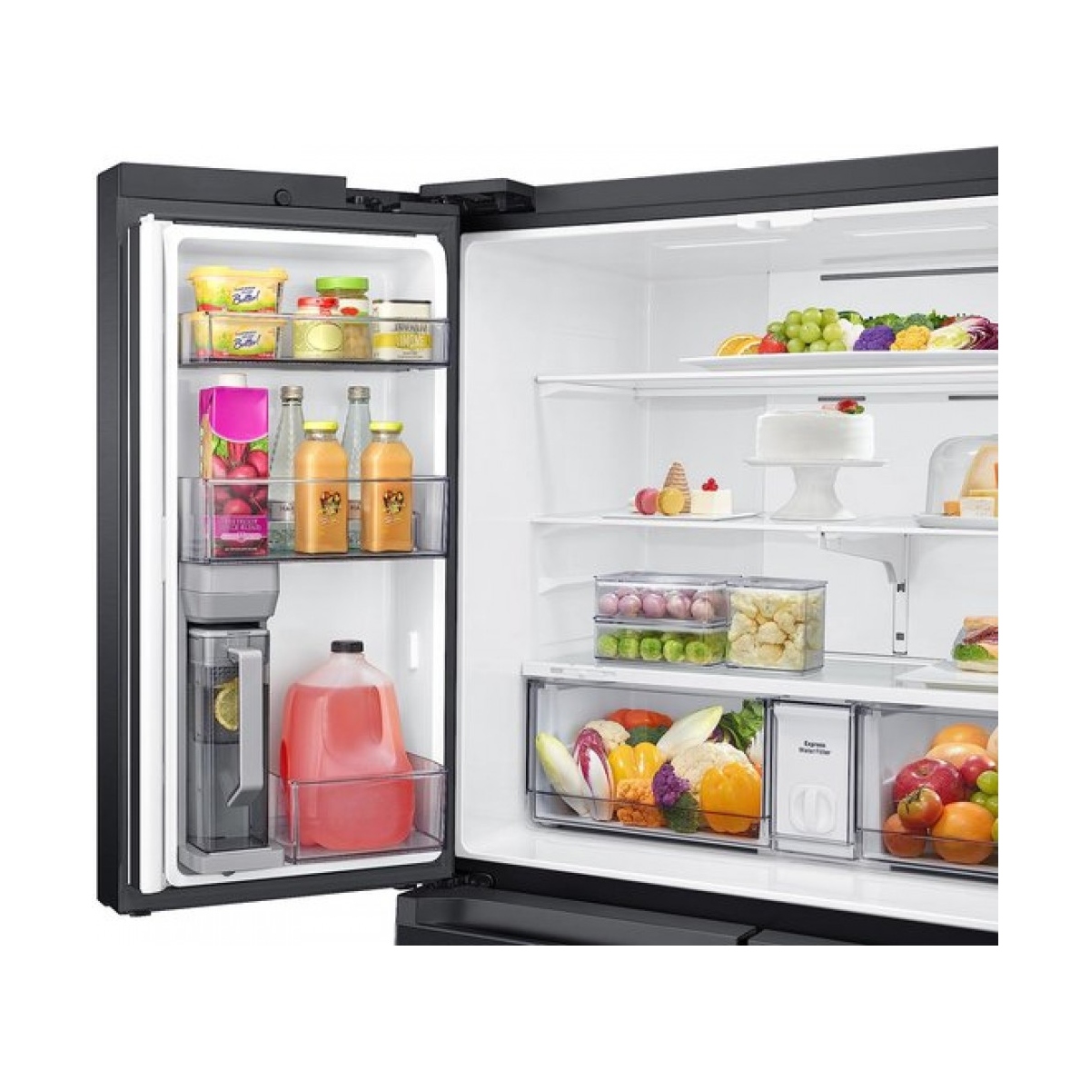 samsung french-deur-koelkast met vriesvak, 178 cm, 649 l, ai energy mode (smartthings), auto ice maker, no frost+, zwart, rf59c701eb1/eg - afbeelding 5