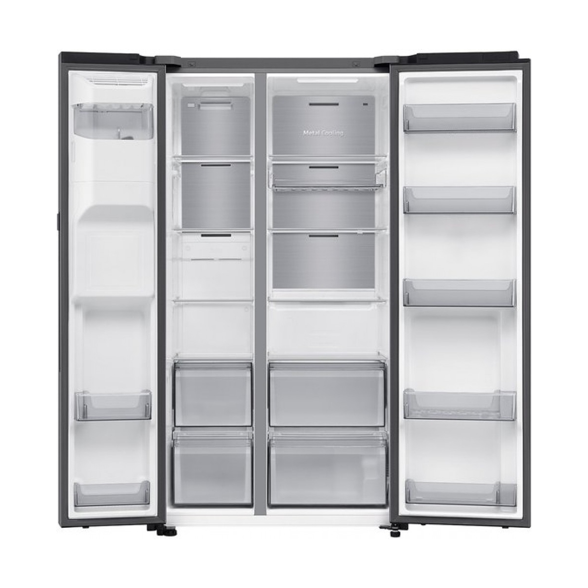 RS90F64EDT2-1000x1000h samsung series 9 rs90f64edt, vrijstaand, amerikaanse deur, roestvrijstaal, 2 deur(en), 36/64, lcd - afbeelding 3