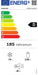 Samsung 178cm Inbouw Koel-vriescombinatie (264L) Sleepdeur D-Energielabel Rack&Shelf Metal Cooling - Afbeelding 2