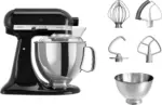 KitchenAid keukenmachine - Artisan - Keukenrobot met 7 accessoires - 300 W - 4,8 L - Zwart - Afbeelding 2