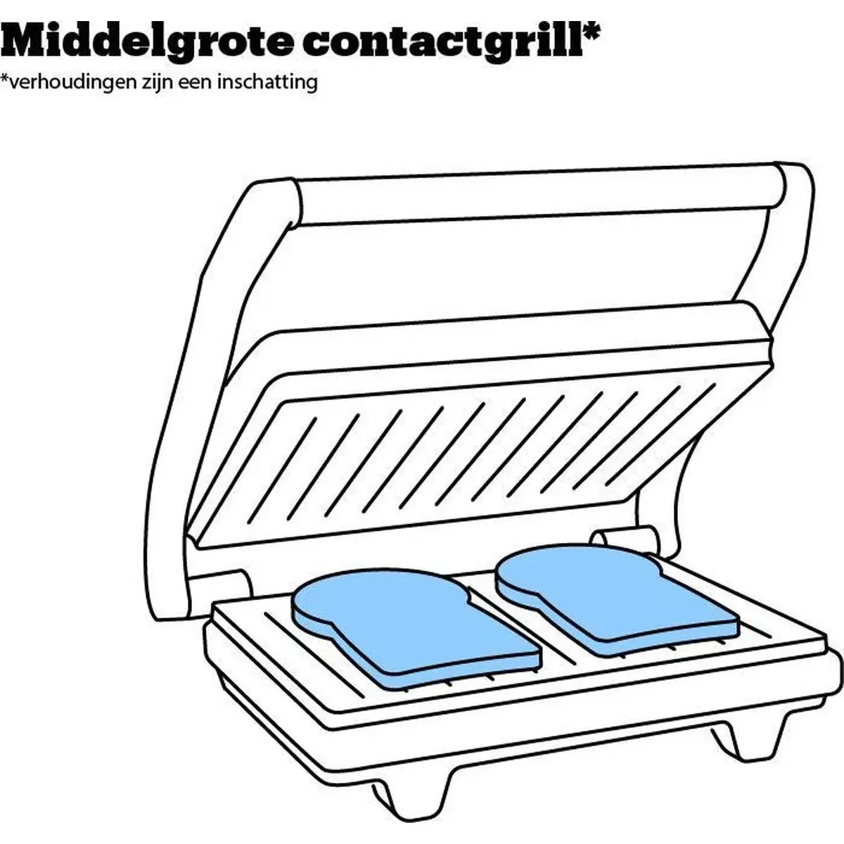 tefal minute gc205012 - contactgrill - zwart - 1600w - afbeelding 5