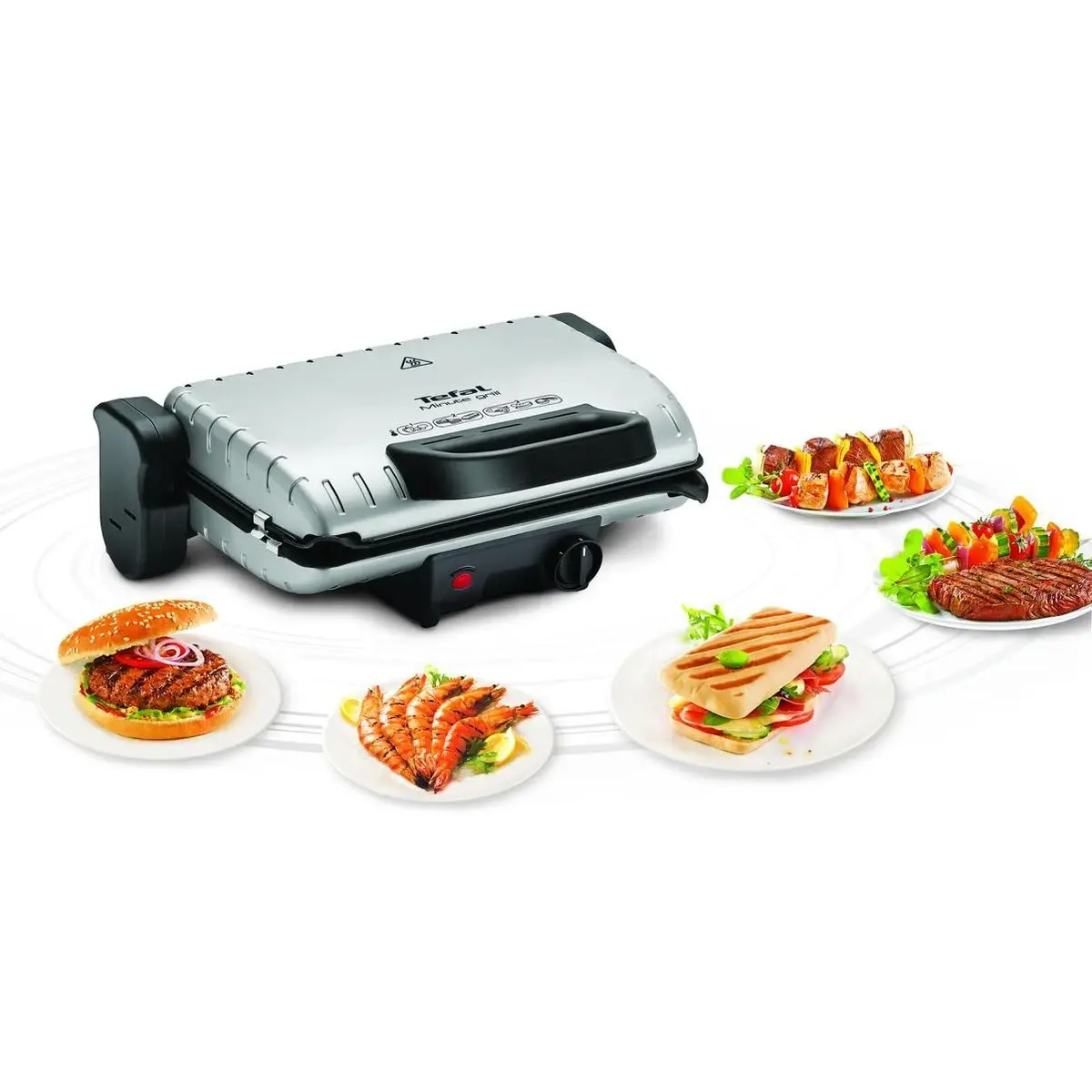 tefal minute gc205012 - contactgrill - zwart - 1600w - afbeelding 6