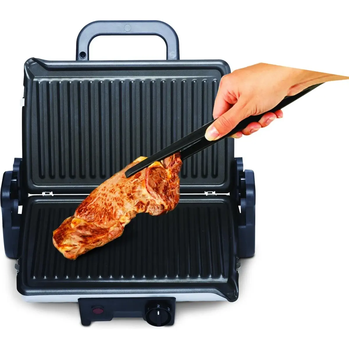 tefal minute gc205012 - contactgrill - zwart - 1600w - afbeelding 8