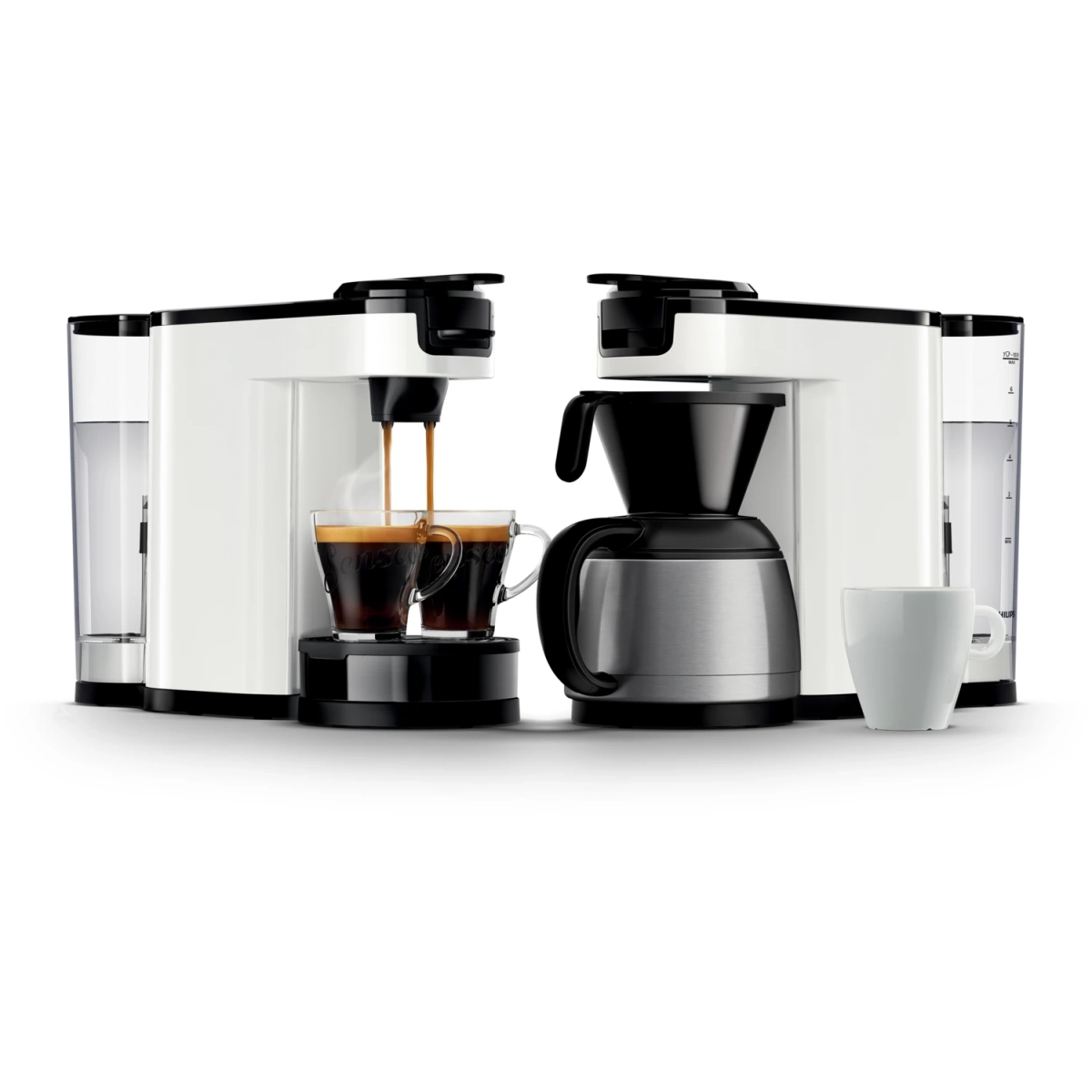 philips hd6592/04 senseo switch 2in1 koffiemachine wit pad- en filterkoffiezetapparaat - afbeelding 2