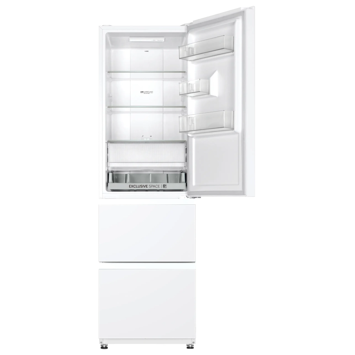 haier htr3518enmw koelkast vrijstaand wit 303l - afbeelding 3