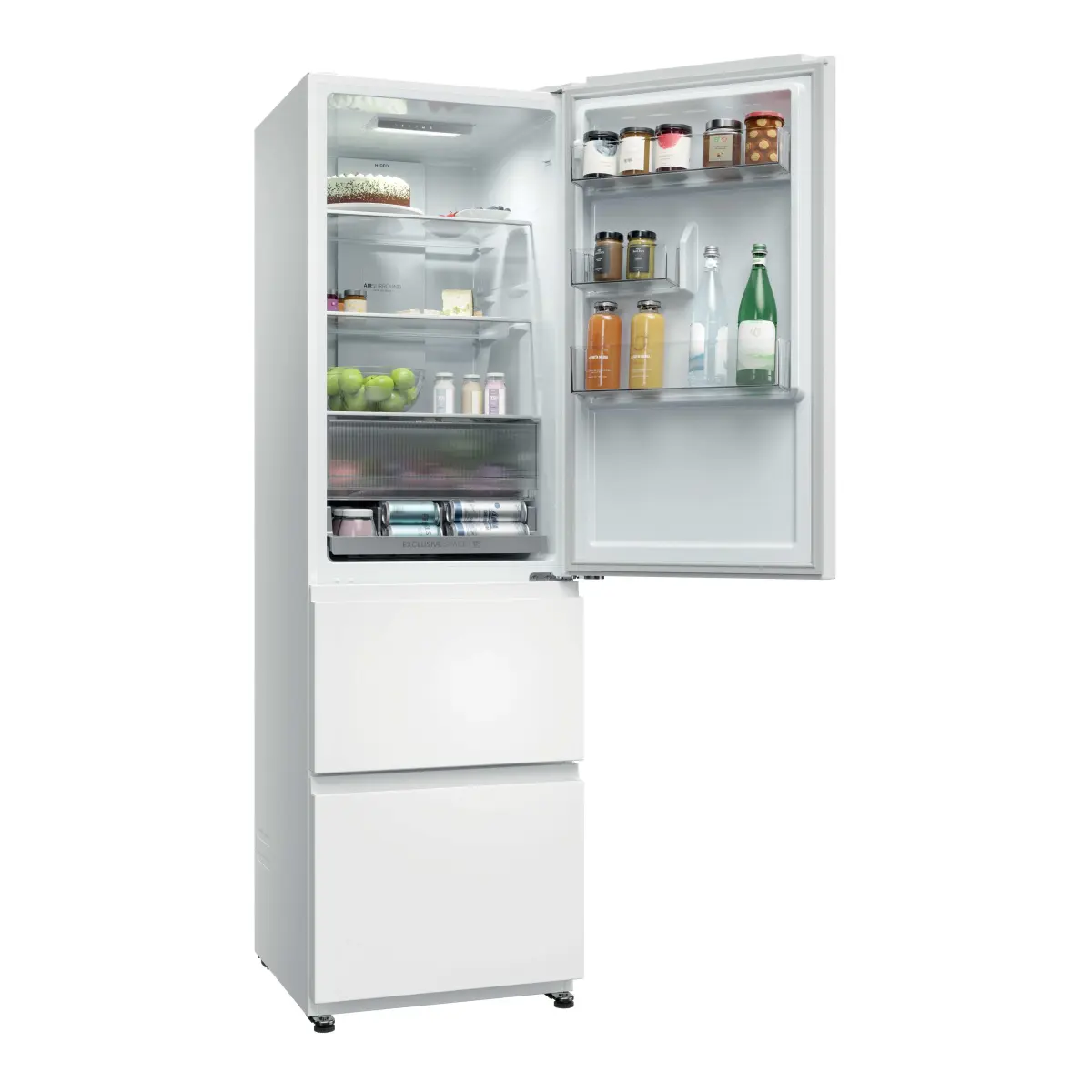 haier htr3518enmw koelkast vrijstaand wit 303l - afbeelding 2
