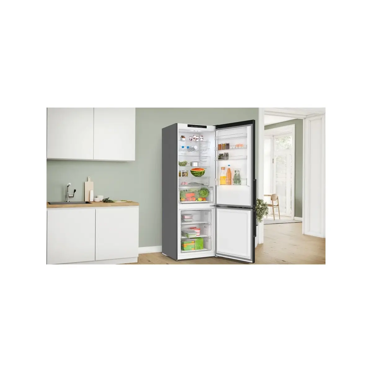 KGN49VXCT (3) bosch serie 4 kgn49vxct koel-vriescombinatie vrijstaand 440 l c roestvrijstaal - afbeelding 3