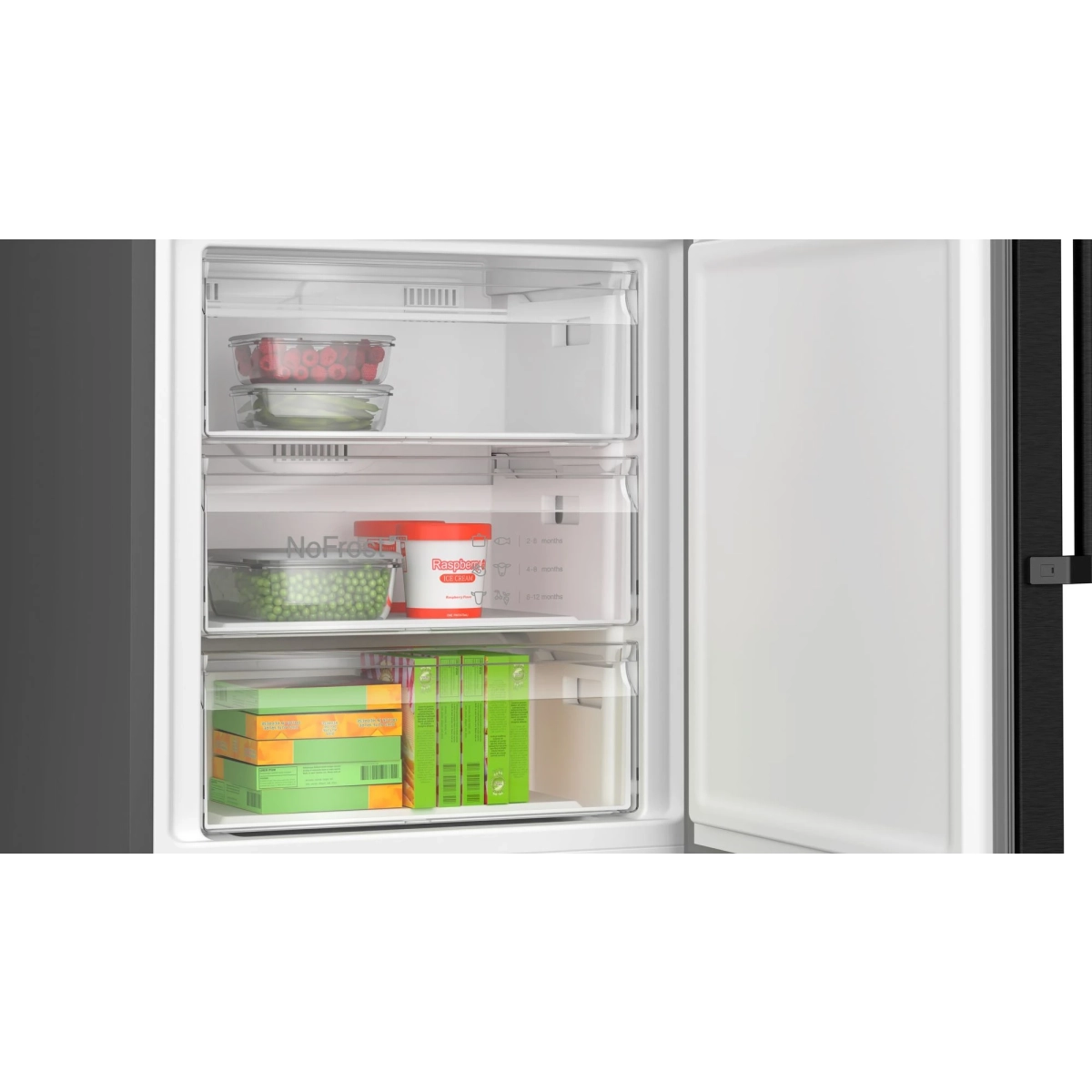 bosch serie 4 kgn49vxct koel-vriescombinatie vrijstaand 440 l c roestvrijstaal - afbeelding 6