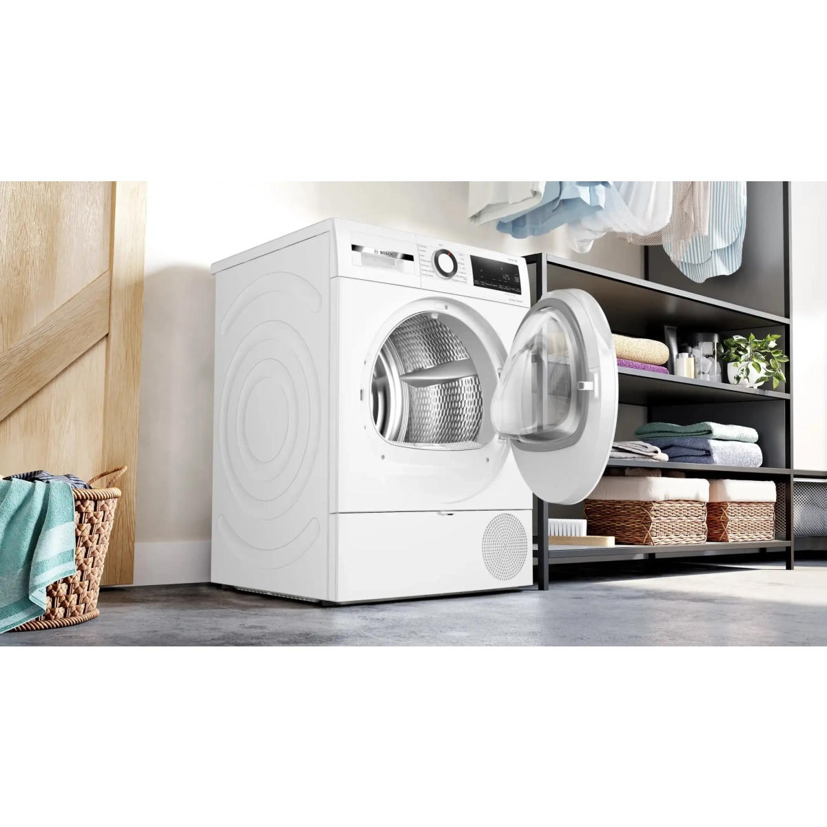 bosch serie 6 wqg1420dfr wasdroger vrijstaand voorbelading 9 kg wit - afbeelding 2