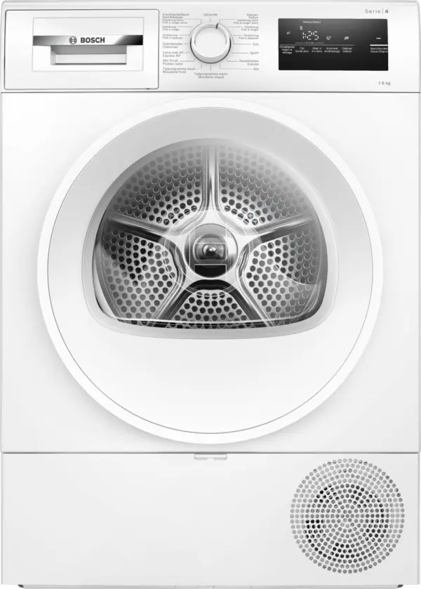 Bosch WTH8520AFG Serie 4 - Wasdroger - Warmtepompdroger - 8 kg - Wit - Zeer stil