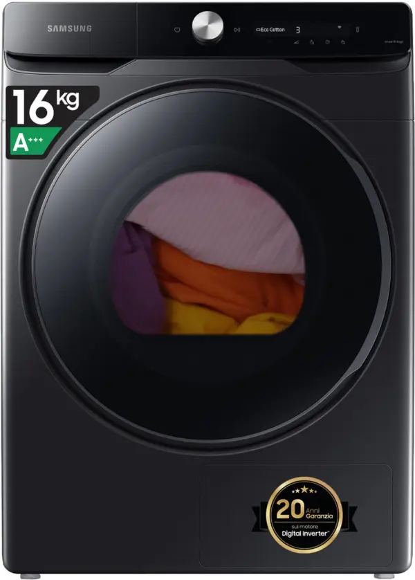 Samsung DV16DG8600BVU3 wasdroger Vrijstaand Voorbelading 16 kg Zwart