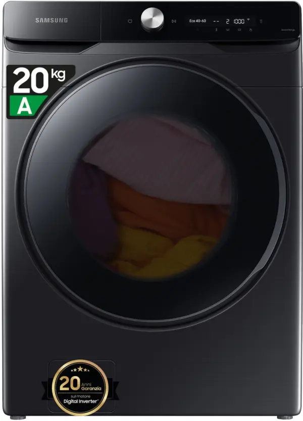 Samsung WF20DG8650BV/U3 wasmachine Voorbelading 20 kg 1000 RPM Zwart