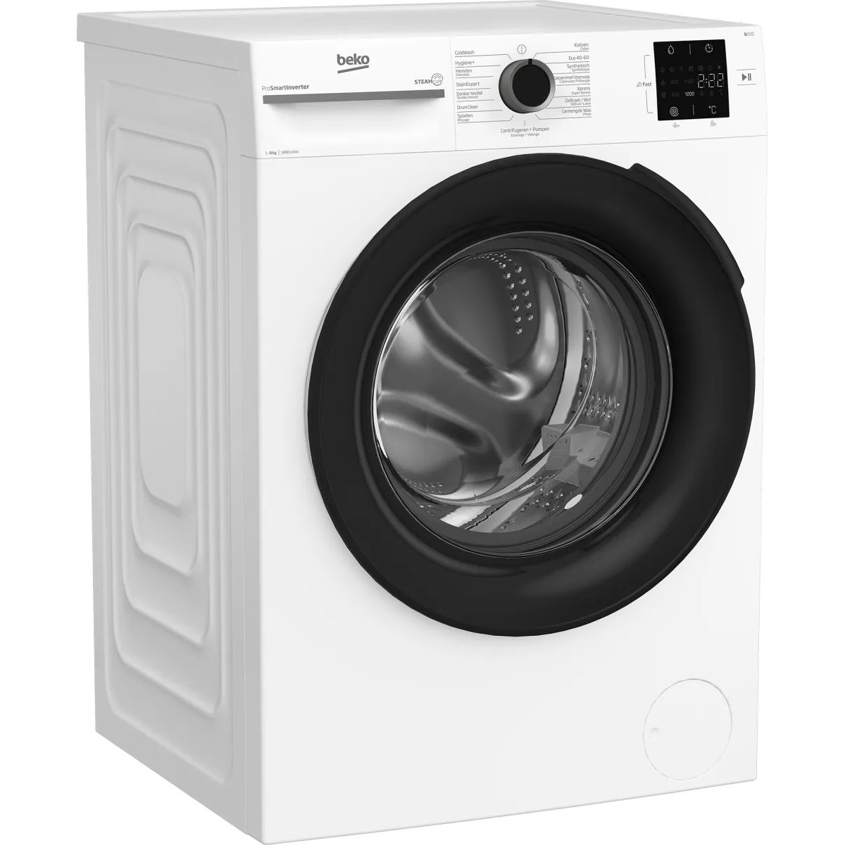 Beko b100 BM1WFU3842W wasmachine Voorbelading 8 kg 1400 RPM Zwart, Wit - Image 3 beko b100 bm1wfu3842w wasmachine voorbelading 8 kg 1400 rpm zwart, wit - image 3