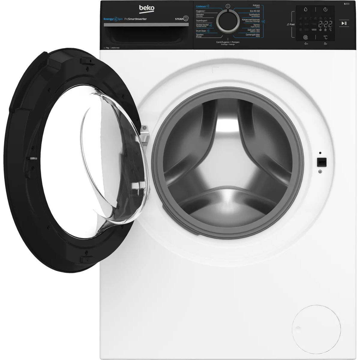 Beko b300 BM3WFU3741B wasmachine Voorbelading 7 kg 1400 RPM Wit - Image 4 beko b300 bm3wfu3741b wasmachine voorbelading 7 kg 1400 rpm wit - image 4