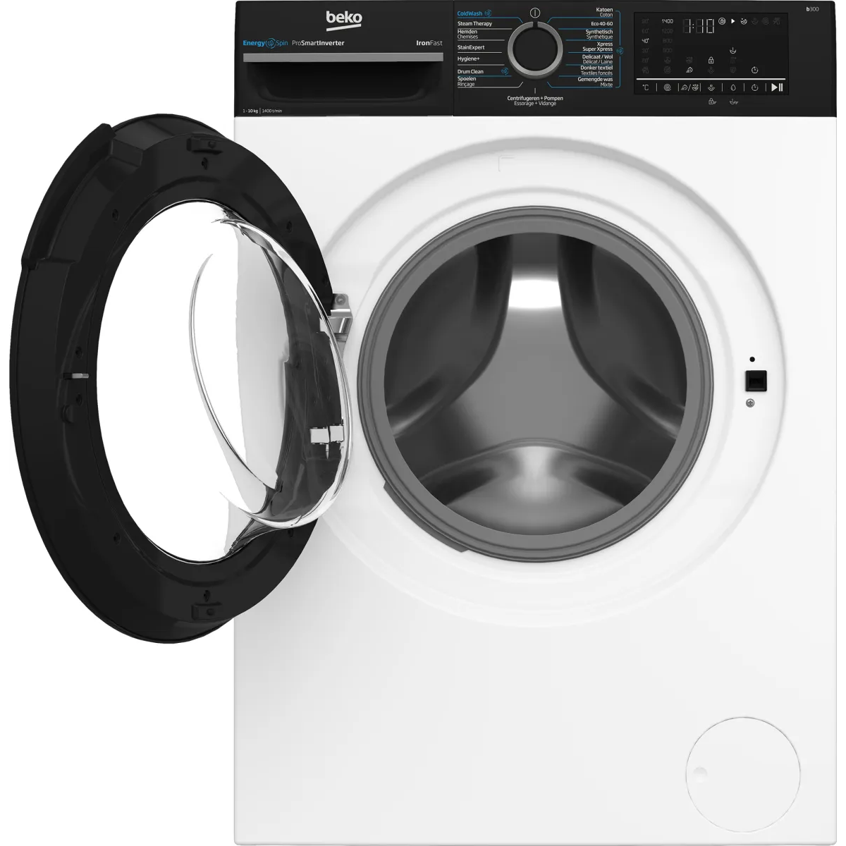 Beko b300 BM3WFU41041B wasmachine Voorbelading 10 kg 1400 RPM Zwart, Wit - Image 4 beko b300 bm3wfu41041b wasmachine voorbelading 10 kg 1400 rpm zwart, wit - image 4