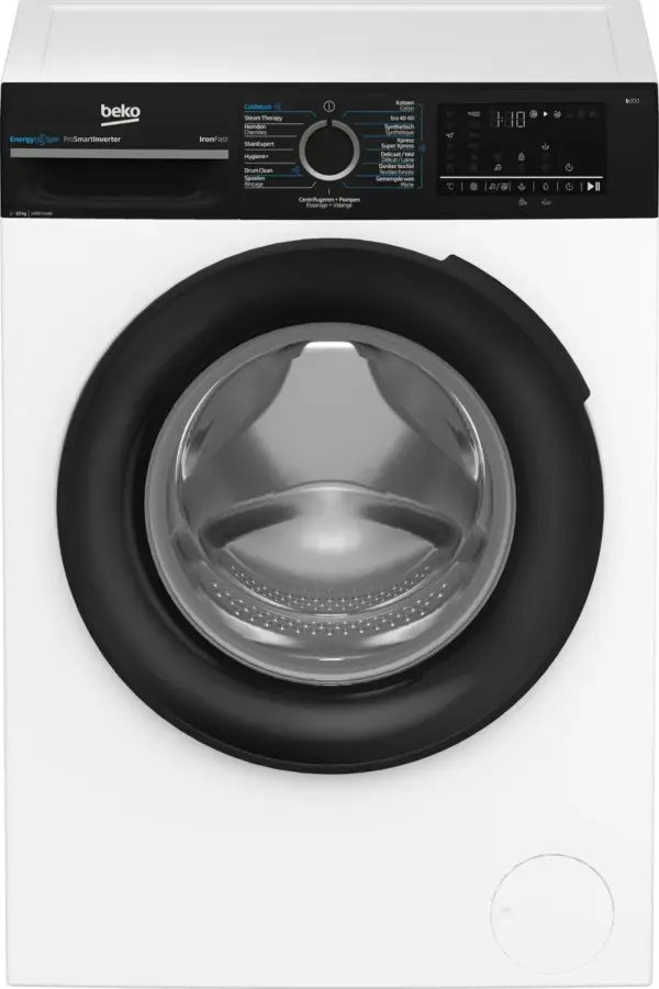 Beko b300 BM3WFU41041B wasmachine Voorbelading 10 kg 1400 RPM Zwart, Wit - Main Image