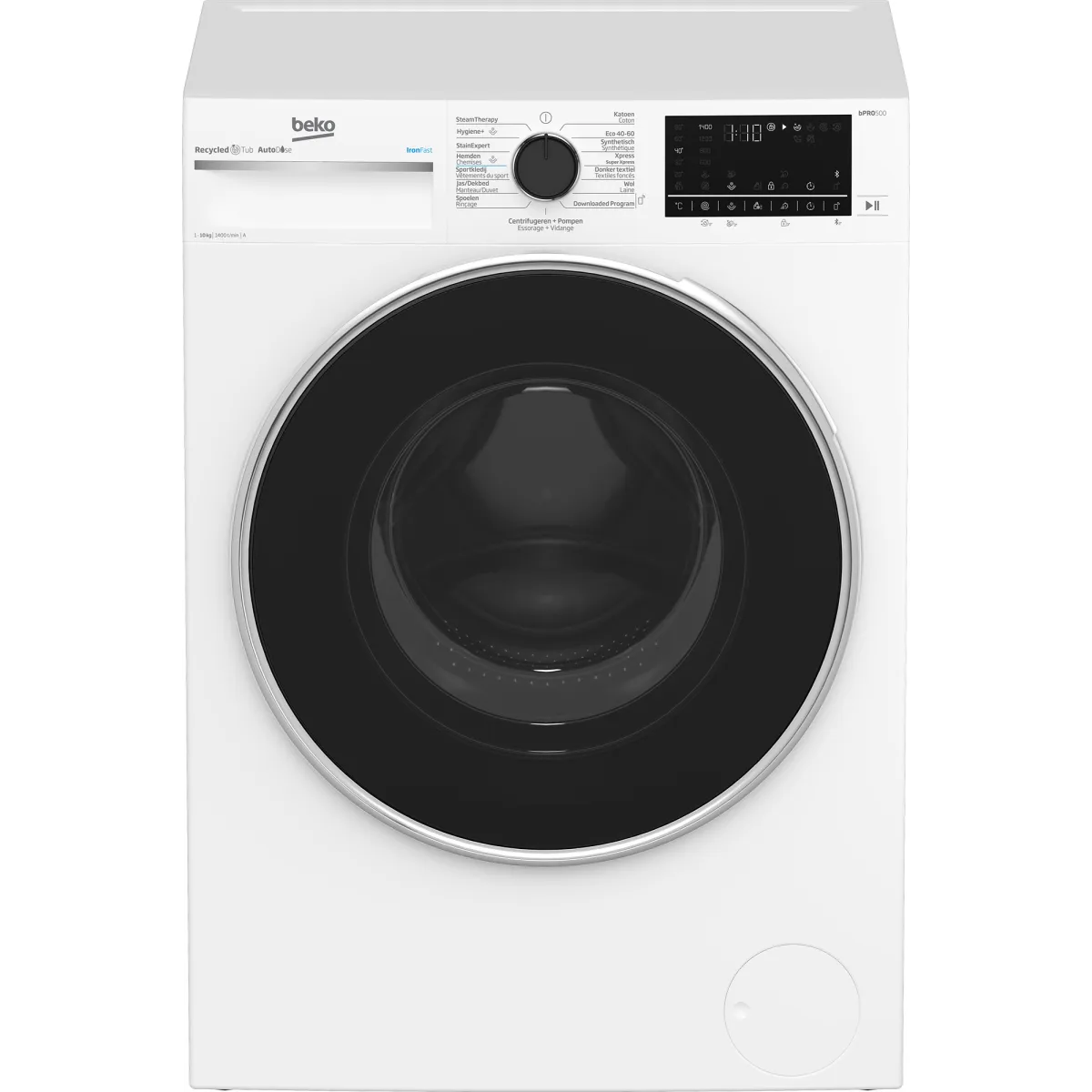 Beko B5WT5104106W wasmachine Voorbelading 10 kg 1400 RPM Wit - Image 2 beko b5wt5104106w wasmachine voorbelading 10 kg 1400 rpm wit - image 2
