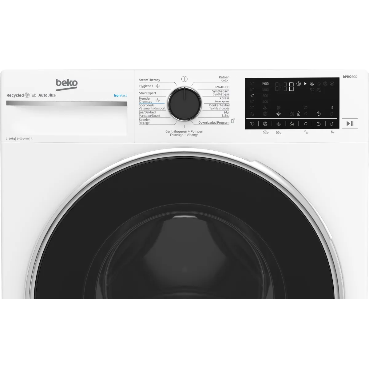 Beko B5WT5104106W wasmachine Voorbelading 10 kg 1400 RPM Wit - Image 5 beko b5wt5104106w wasmachine voorbelading 10 kg 1400 rpm wit - image 5