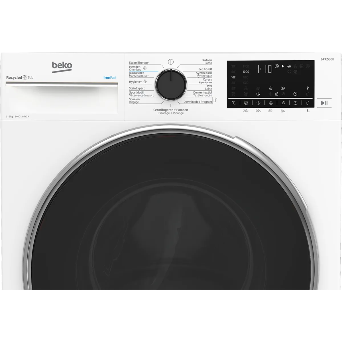 Beko B5WT5941082W wasmachine Voorbelading 9 kg 1400 RPM Wit - Image 5 beko b5wt5941082w wasmachine voorbelading 9 kg 1400 rpm wit - image 5