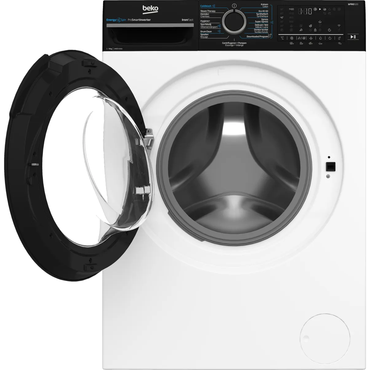 Beko bPRO 500 BM5WFU6941B wasmachine Voorbelading 9 kg 1400 RPM Wit - Image 4 beko bpro 500 bm5wfu6941b wasmachine voorbelading 9 kg 1400 rpm wit - image 4