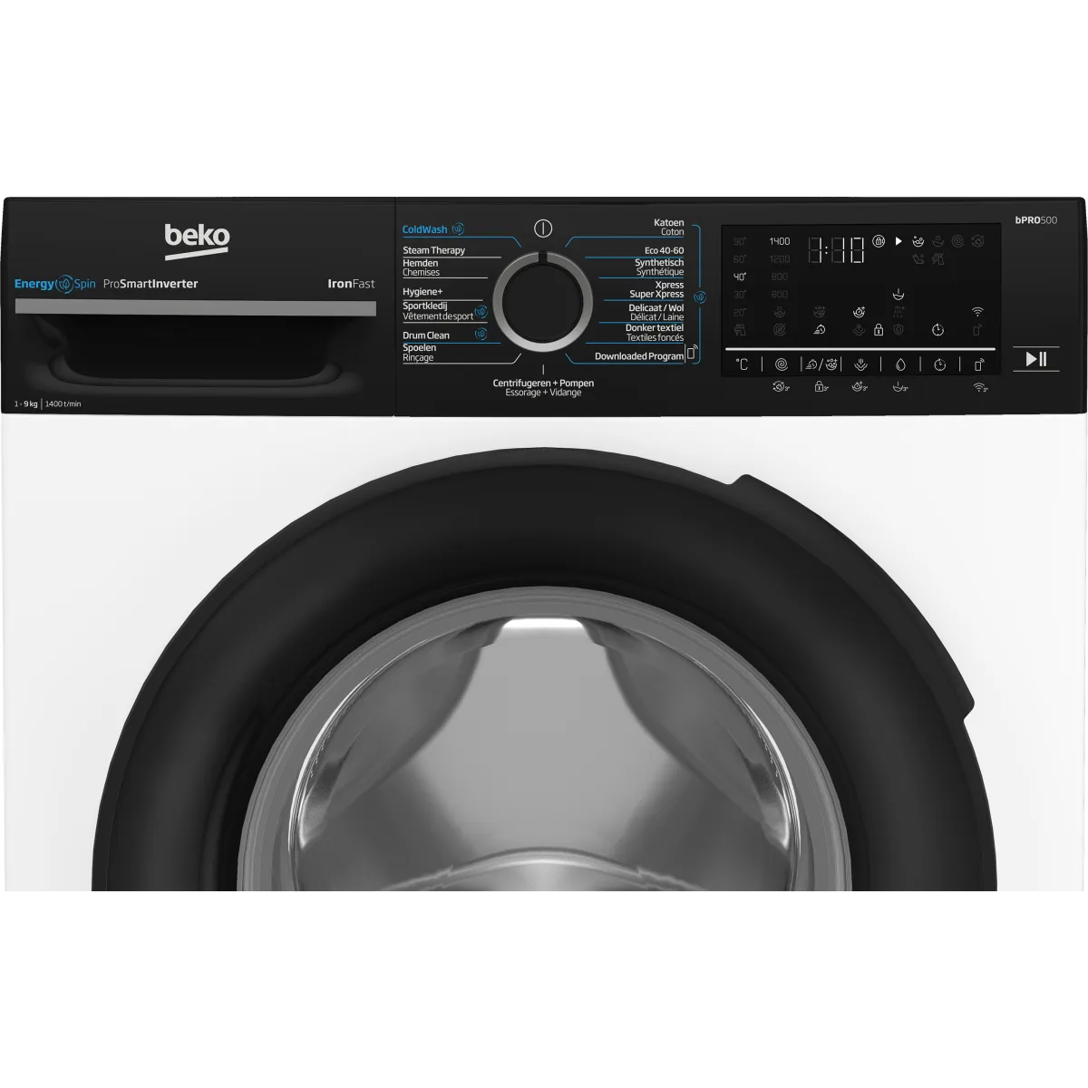 Beko bPRO 500 BM5WFU6941B wasmachine Voorbelading 9 kg 1400 RPM Wit - Image 5 beko bpro 500 bm5wfu6941b wasmachine voorbelading 9 kg 1400 rpm wit - image 5