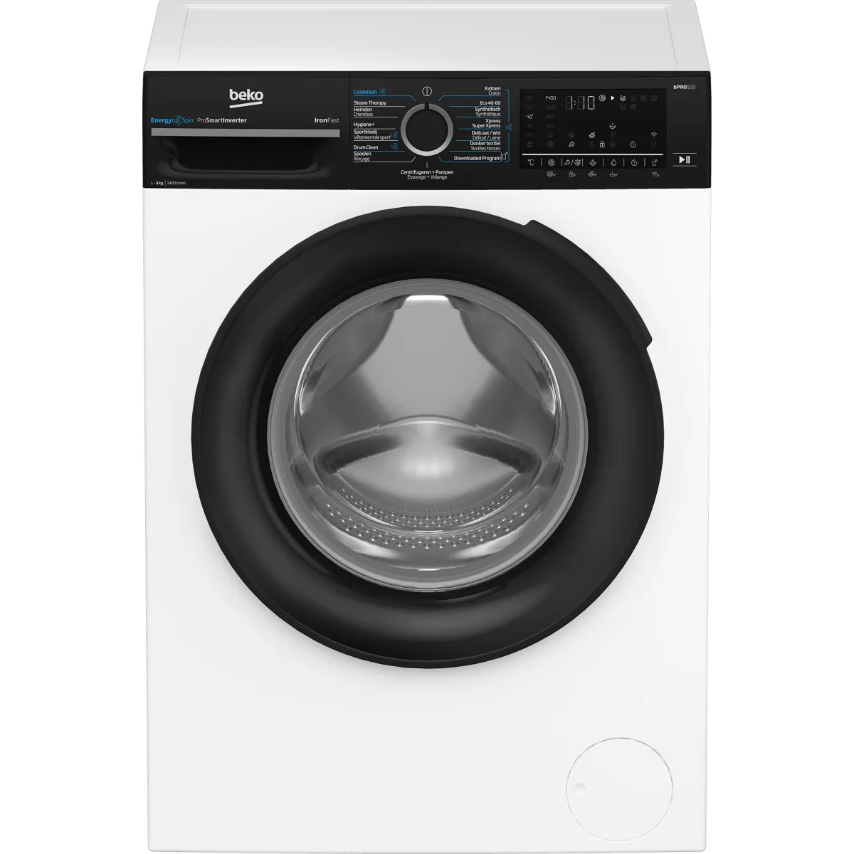 Beko bPRO 500 BM5WFU6941B wasmachine Voorbelading 9 kg 1400 RPM Wit - Main Image beko bpro 500 bm5wfu6941b wasmachine voorbelading 9 kg 1400 rpm wit - main image