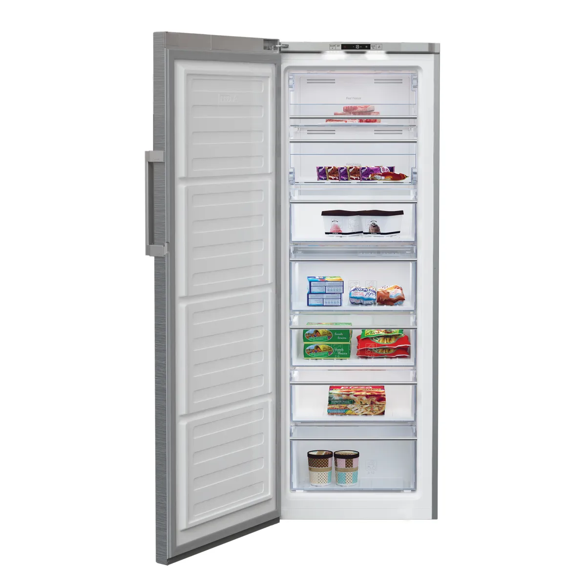 Beko RFNE290T45XPN diepvriezer Vrieskast Vrijstaand 256 l E Roestvrijstaal - Image 4 beko rfne290t45xpn diepvriezer vrieskast vrijstaand 256 l e roestvrijstaal - image 4