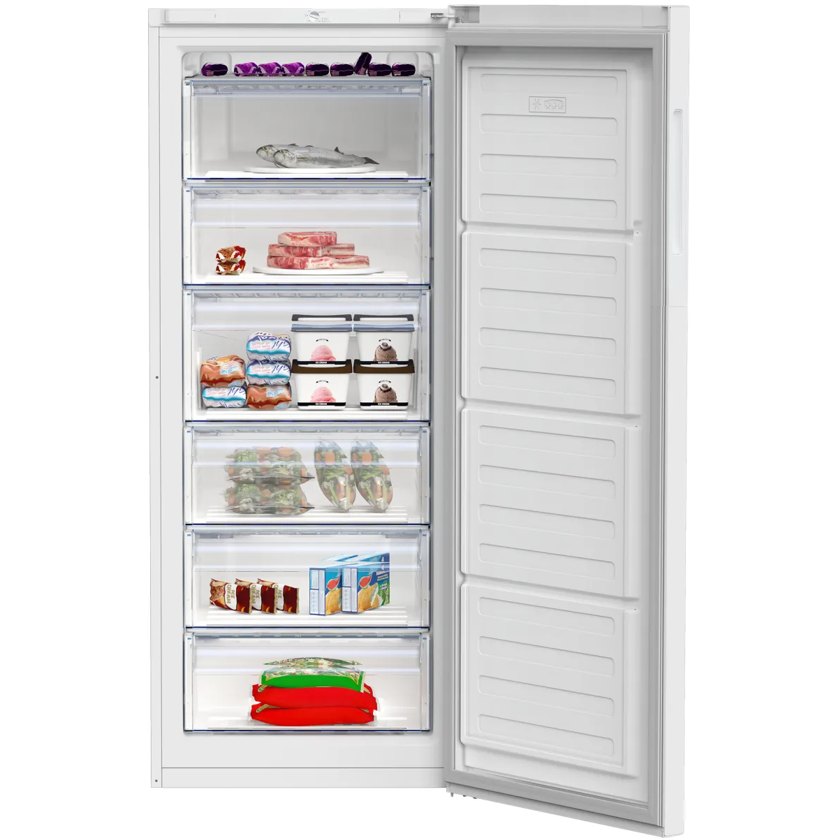 beko rfsa240m41wn vrieskast vrijstaand 215 l e wit - image 4