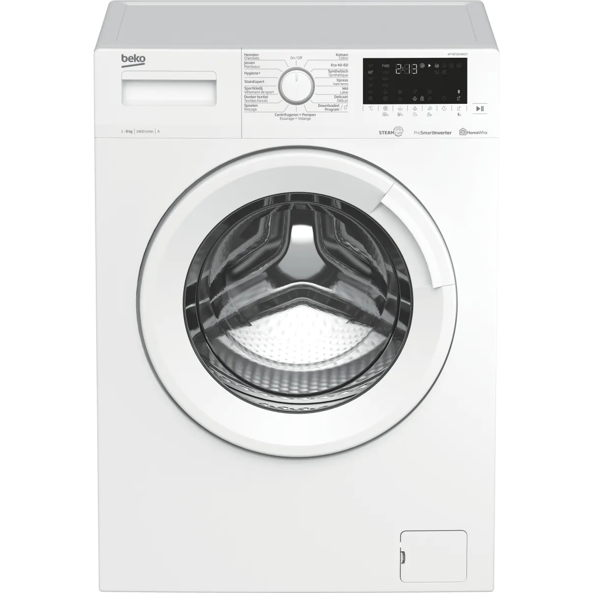 Beko WTV8716XWWST wasmachine Voorbelading 8 kg 1400 RPM Wit - Main Image beko wtv8716xwwst wasmachine voorbelading 8 kg 1400 rpm wit - main image