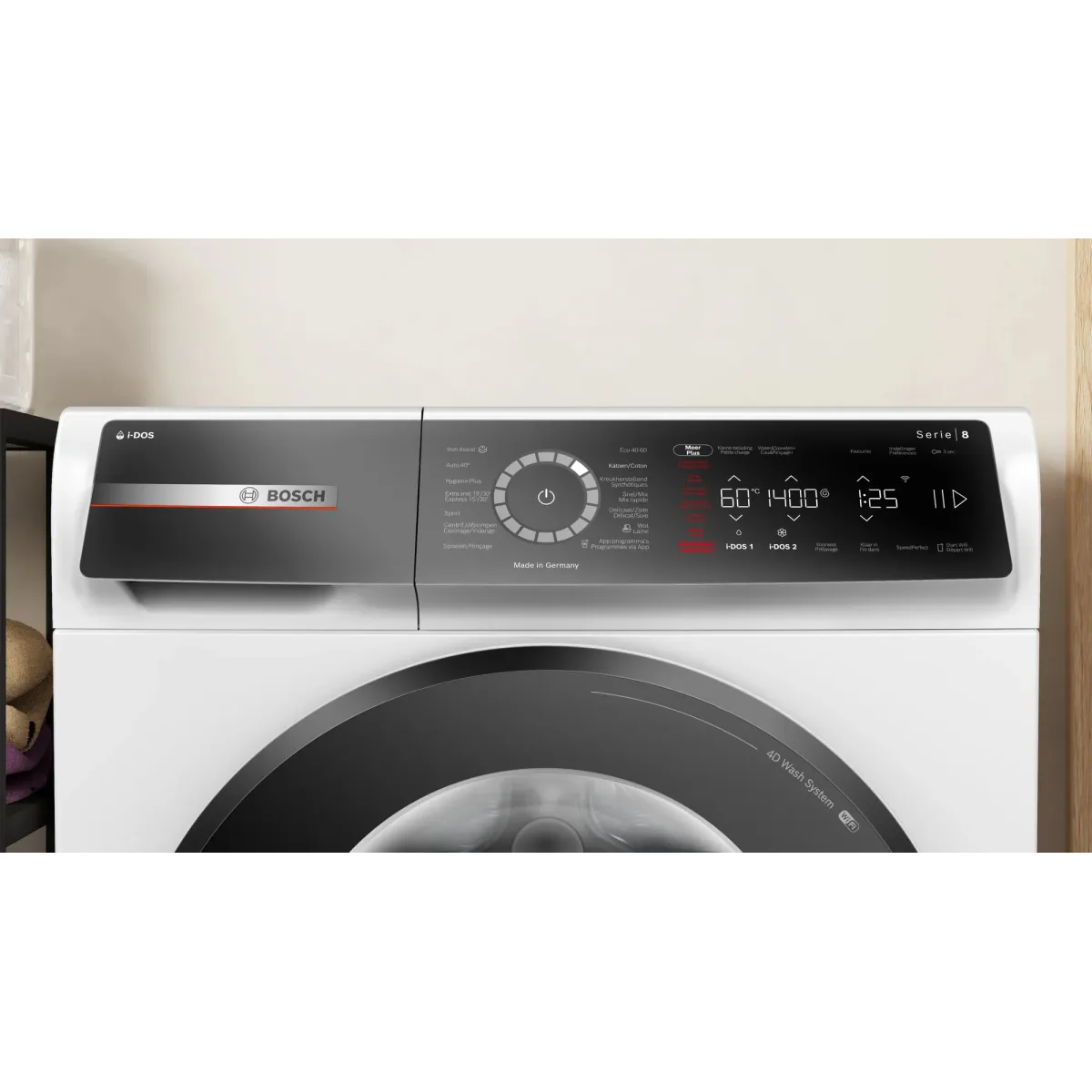 Bosch Serie 8 WGB244A4FG wasmachine Voorbelading 9 kg 1400 RPM Wit - Image 3 bosch serie 8 wgb244a4fg wasmachine voorbelading 9 kg 1400 rpm wit - image 3