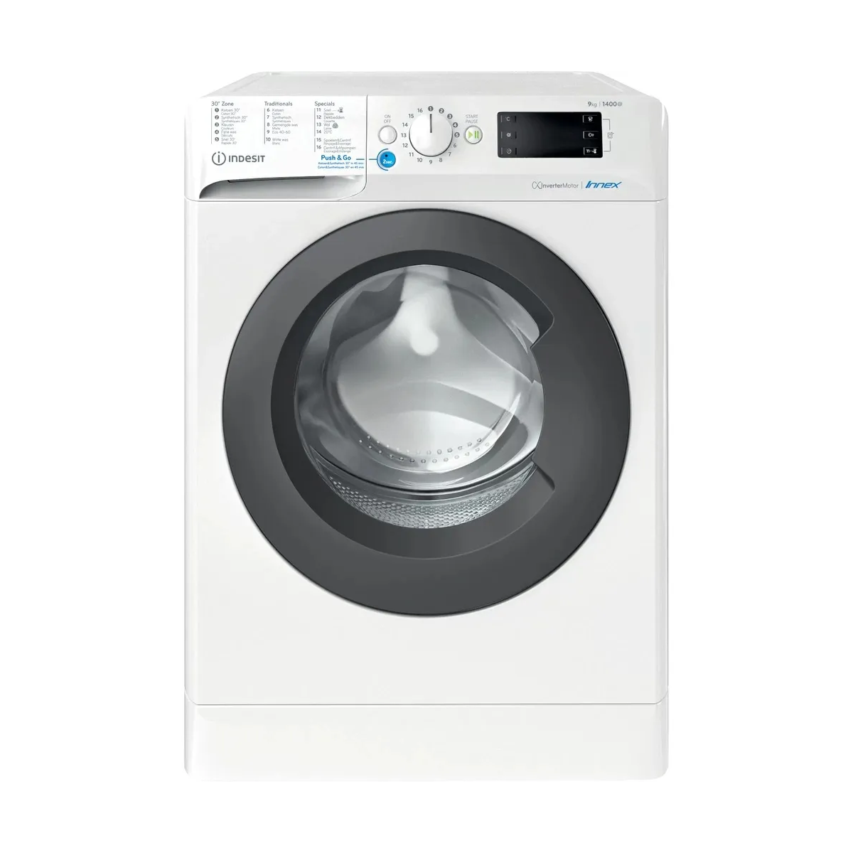 indesit bwebe 91496x wk n wasmachine voorbelading 9 kg 1400 rpm wit - image 2
