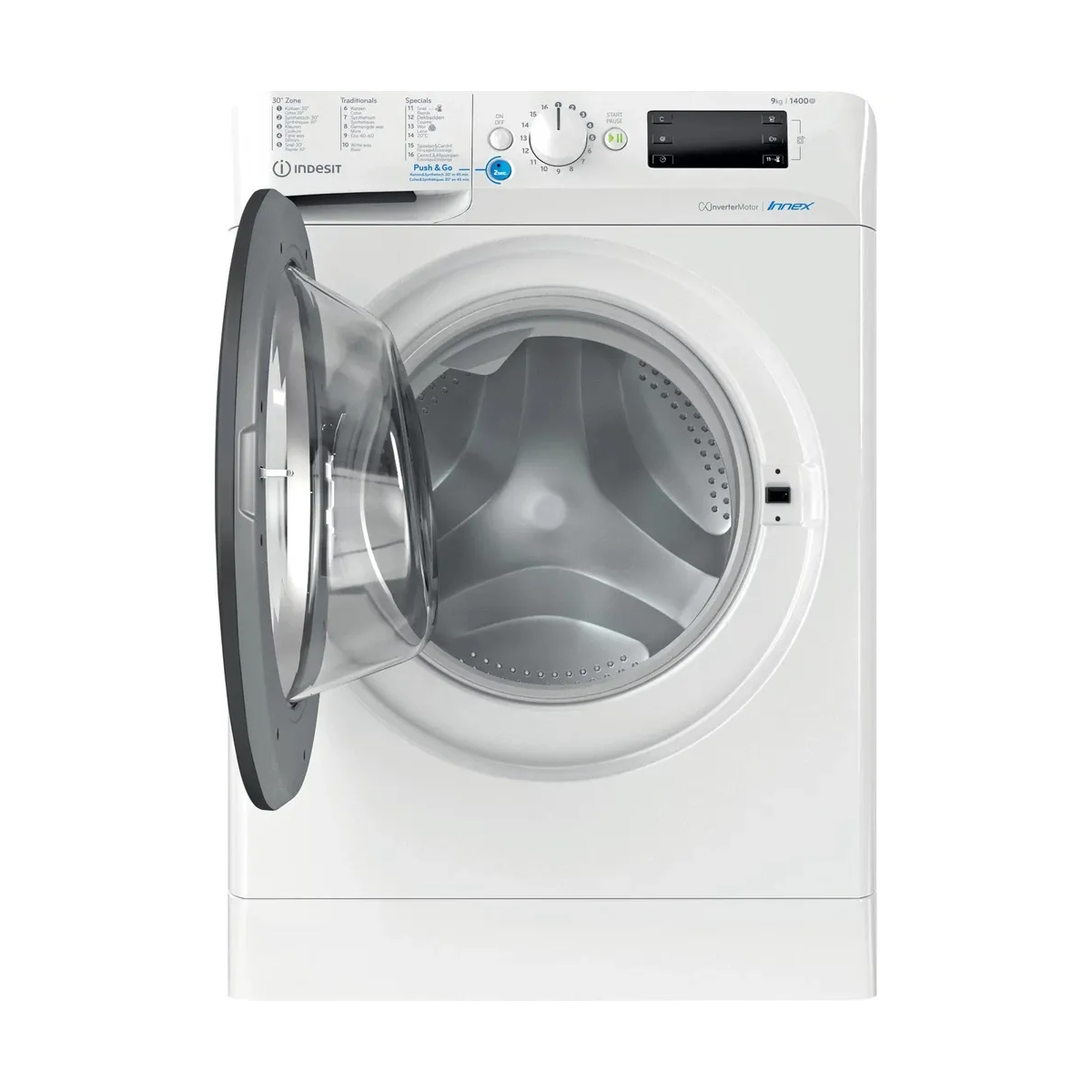 indesit bwebe 91496x wk n wasmachine voorbelading 9 kg 1400 rpm wit - image 4