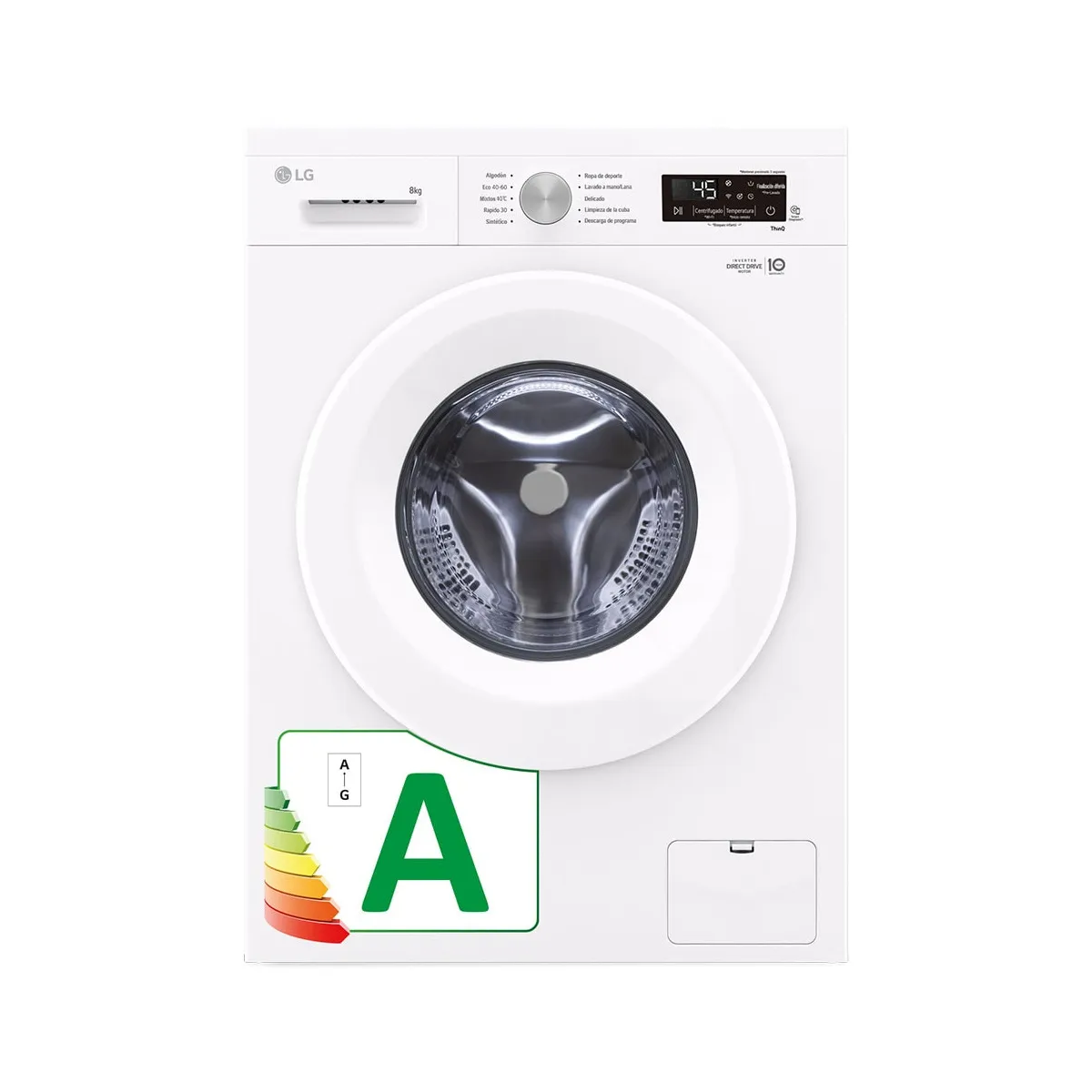 LG F4X1008NWH wasmachine Voorbelading 8 kg 1400 RPM Wit - Image 2 lg f4x1008nwh wasmachine voorbelading 8 kg 1400 rpm wit - image 2