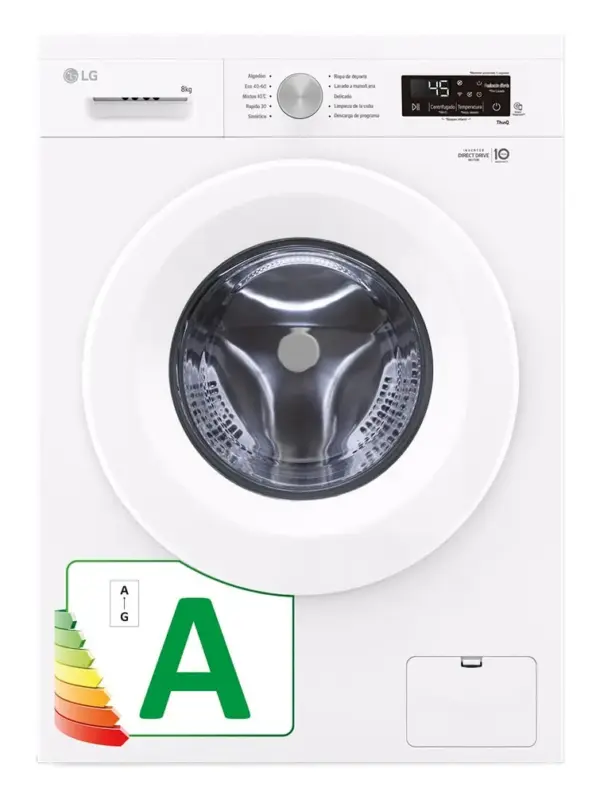LG F4X1008NWH wasmachine Voorbelading 8 kg 1400 RPM Wit - Main Image