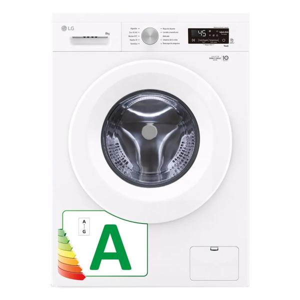 LG F4X1008NWH wasmachine Voorbelading 8 kg 1400 RPM Wit - Main Image