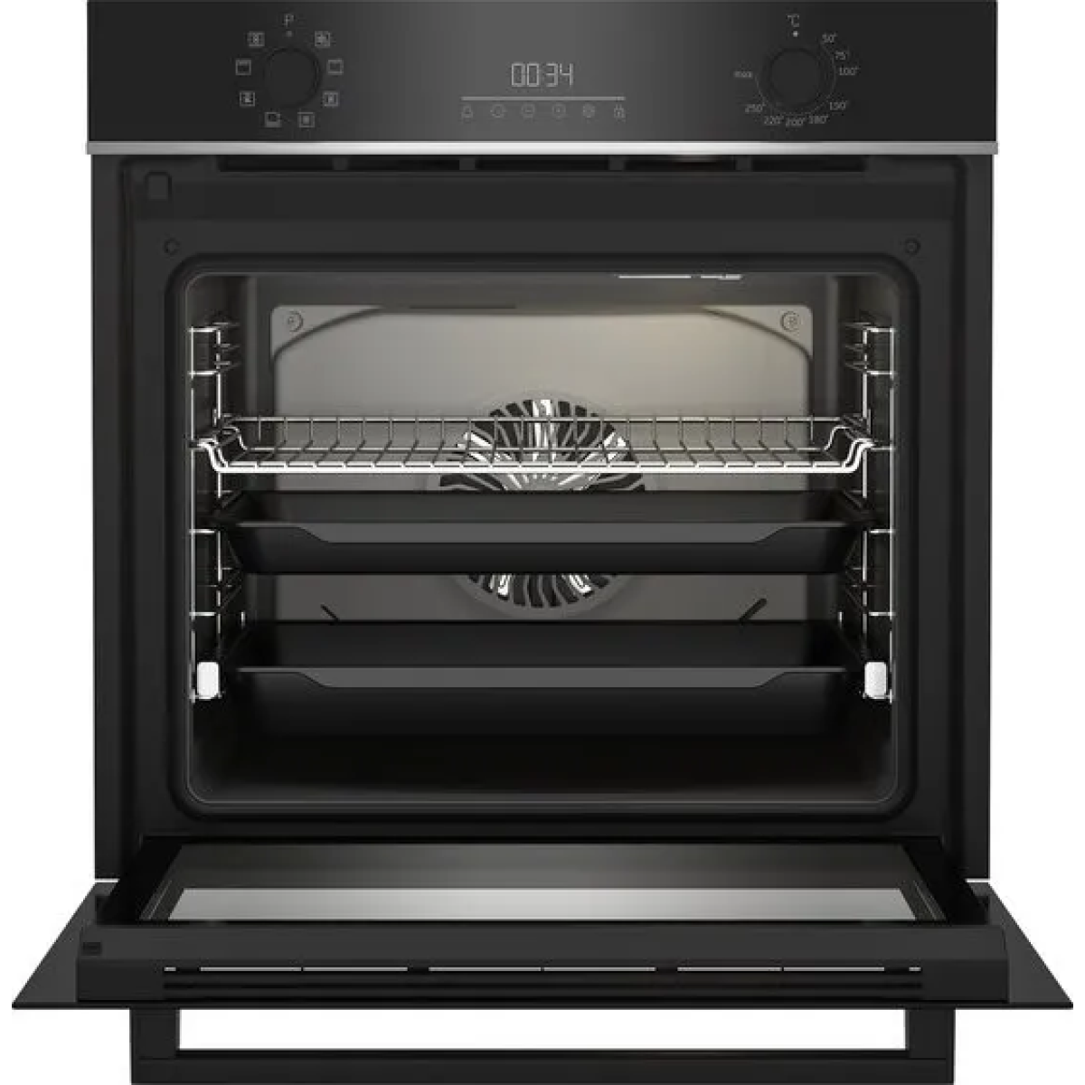 beko b300 bbir13300xc oven 72 l zwart, roestvrijstaal