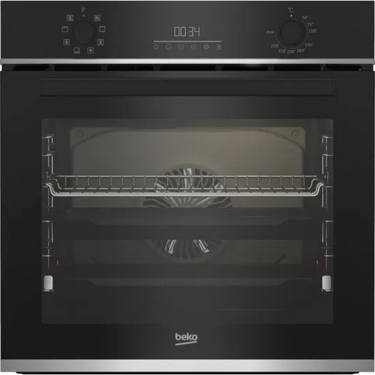 beko b300 bbir13300xc oven 72 l zwart, roestvrijstaal