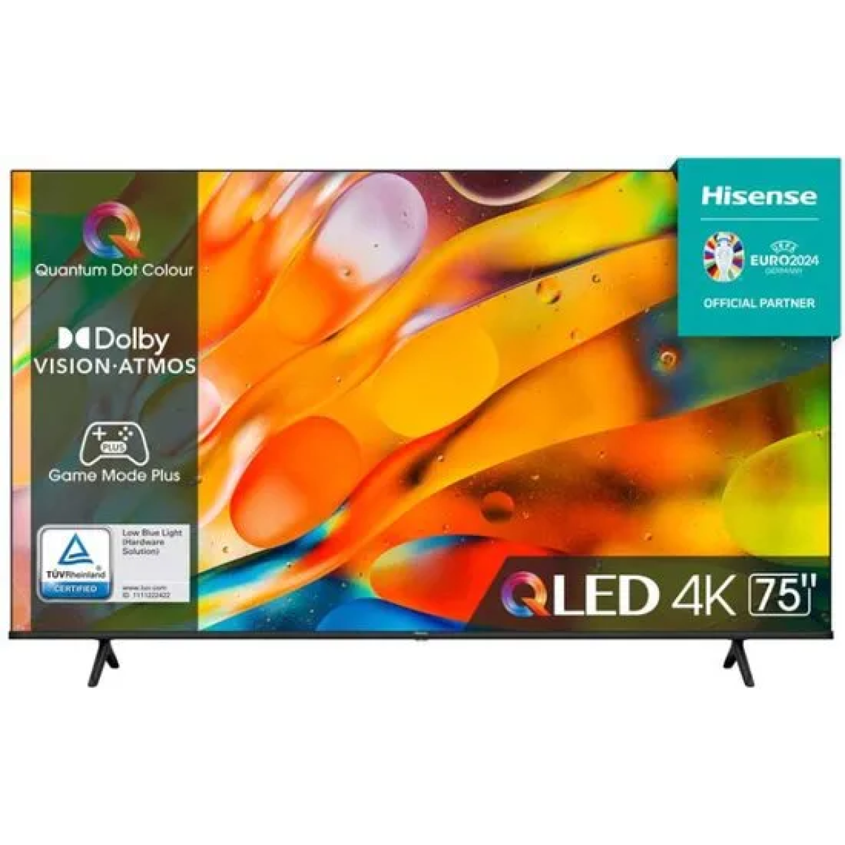 hisense 75e79kq tv 190,5 cm (75") 4k ultra hd smart tv wifi zwart 300 cd/m²