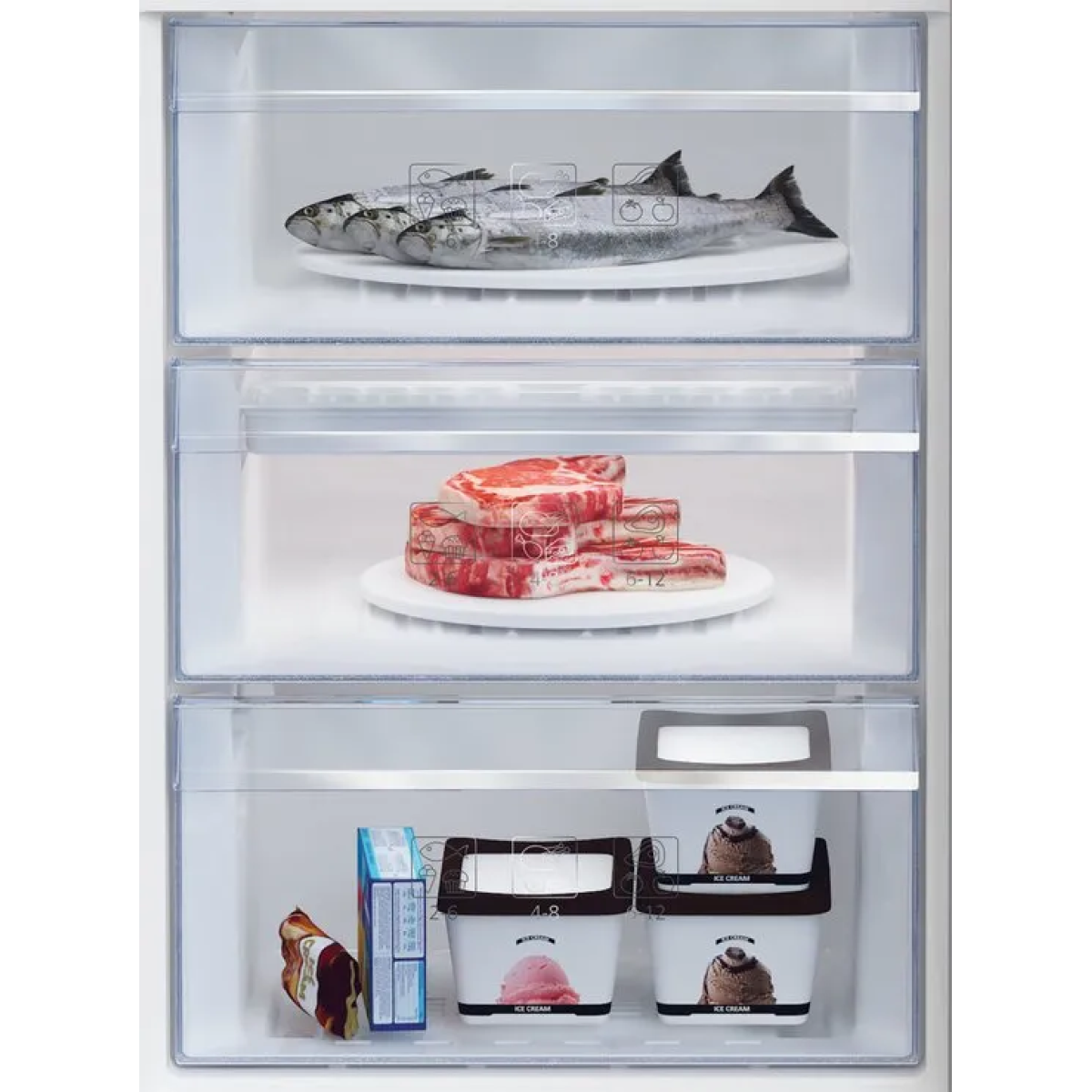 beko rcsa366k40xbn - koel-vriescombinatie - 343l - grijs