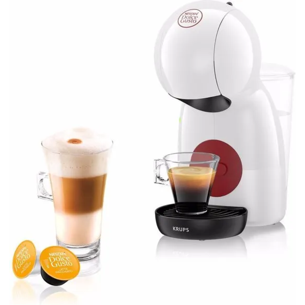 Krups NESCAFÉ Dolce Gusto PICCOLO XS KP1A0110 - Koffiecupmachine - Wit krups nescafé dolce gusto piccolo xs kp1a0110 - koffiecupmachine - wit